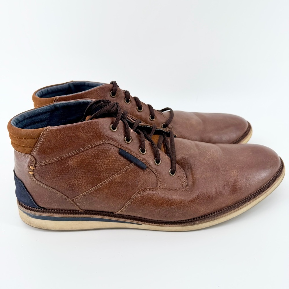 London Underground Beckham Men's Size 13 Brown Leather Chukka Boots Ankle Shoes